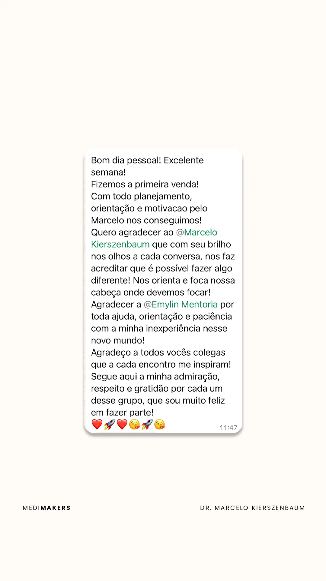 Depoimento de médico mentorado por Marcelo Kierszenbaum 8