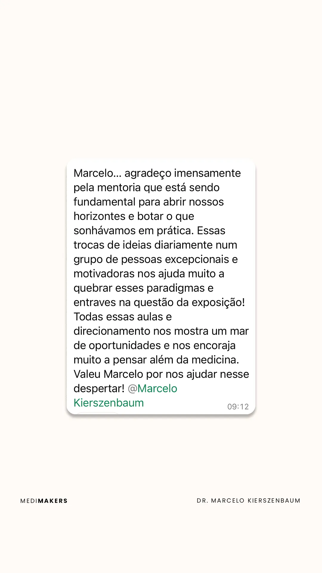 Depoimento de médico mentorado por Marcelo Kierszenbaum 2