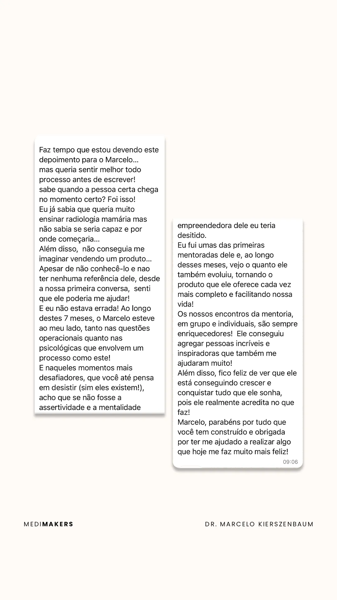 Depoimento de médico mentorado por Marcelo Kierszenbaum 6